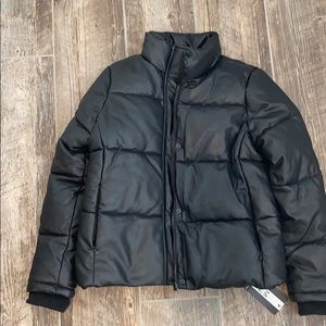 Marc New York vegan leather puffer jacket